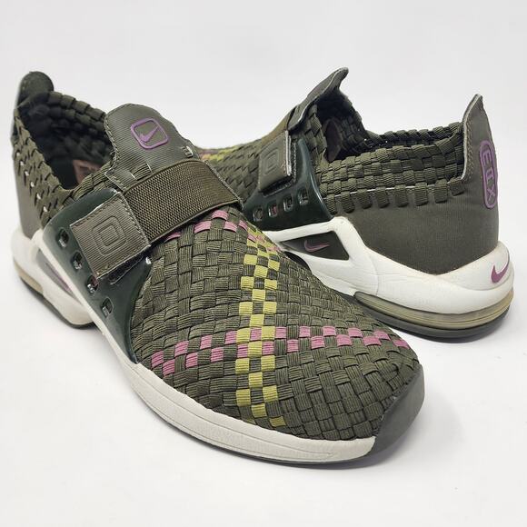 Nike Air Max Sneakers Women 11 Sphere Green & Pink Woven 302260 VTG 2002 - Picture 2 of 11